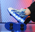 My Roller unique Blue Flames shoes for kids.