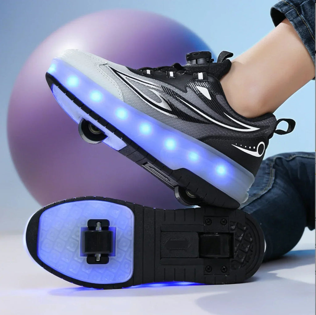 My Roller unique Black shoes for kids.