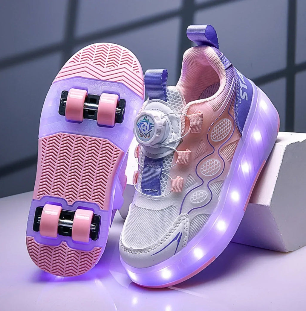 My Roller unique Pink Purple shoes for kids.