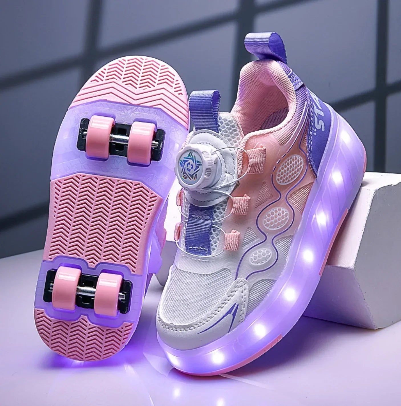 My Roller unique Pink Purple shoes for kids.